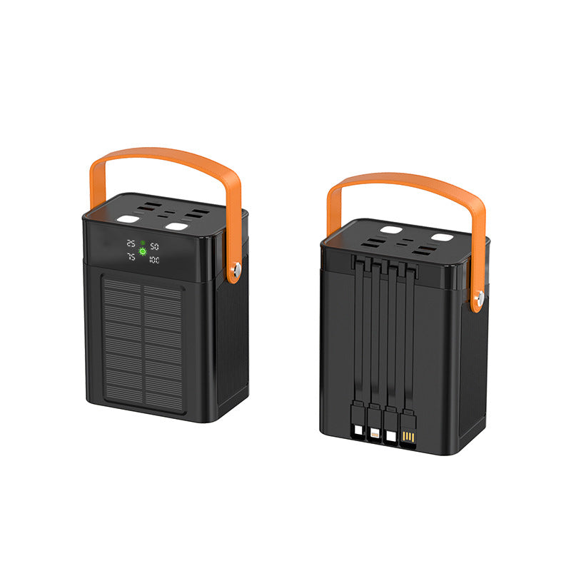 Portable solar power bank with multifunctional charging port and intuitive LED display Stornfield
