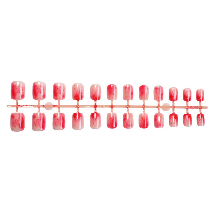 Trendy artificial nail set with modern marble and ombre design Stornfield