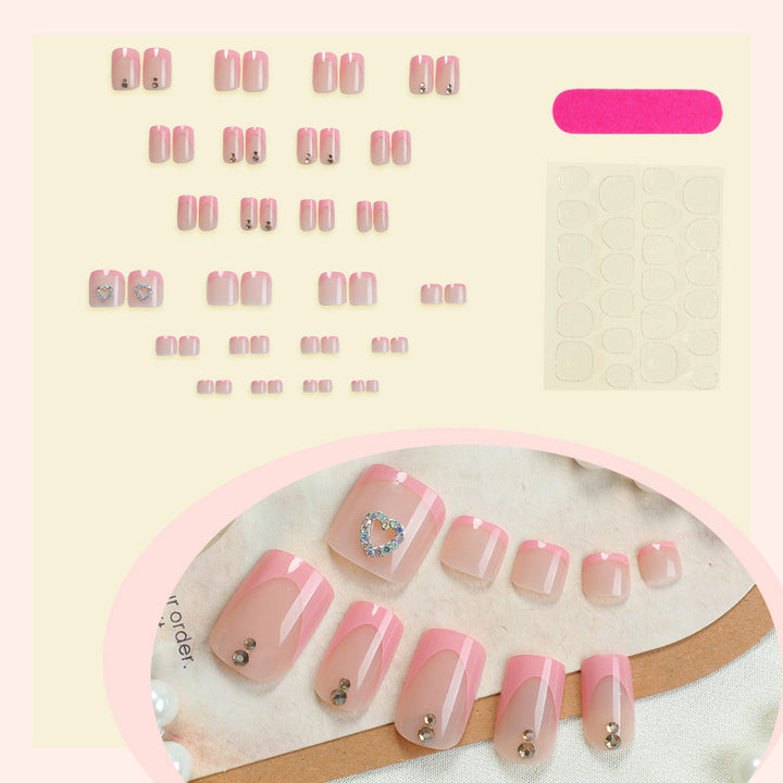 Premium Decorative Press-On Nail Kit with Unique Embellishments Stornfield