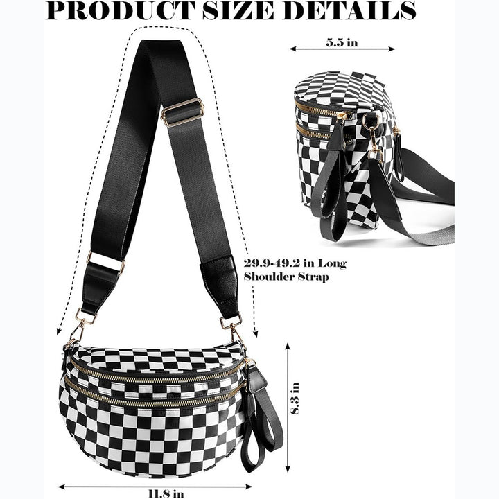 Stylish Checkerboard Crossbody