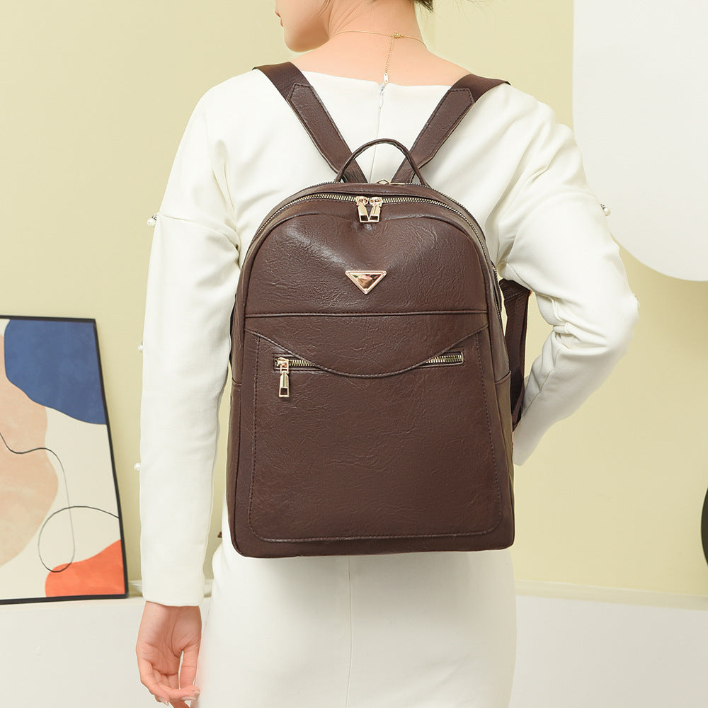 Elegant Faux Leather Backpack Stornfield