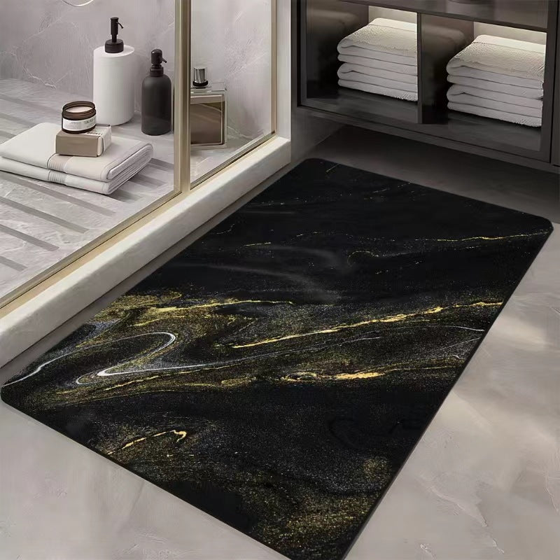 Luxurious Abstract Marble Bath Mat