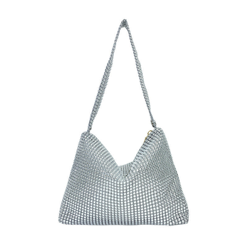 Sequined Rhinestone Shoulder Bag