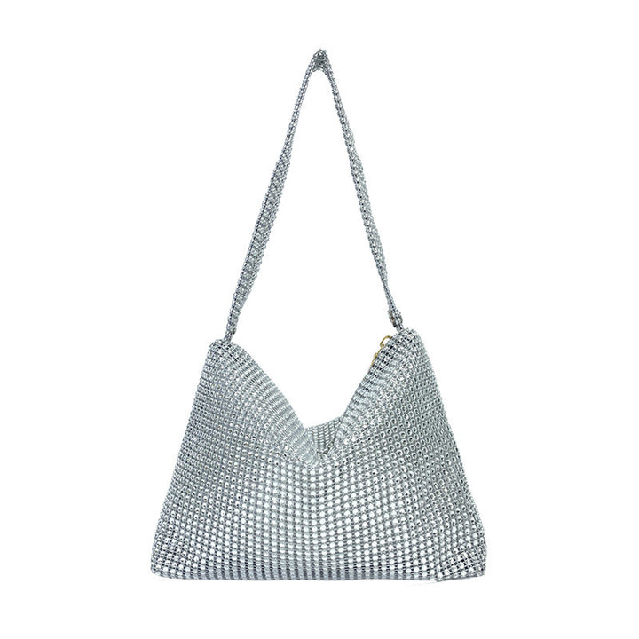 Sequined Rhinestone Shoulder Bag