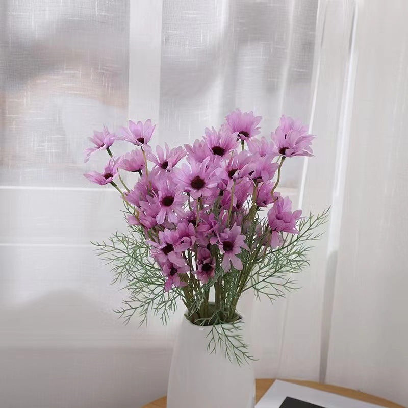 Lifelike Blue Daisy Bouquet