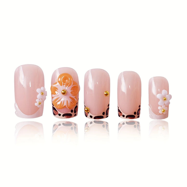 Decorative Floral Press-On Nail Art Stornfield