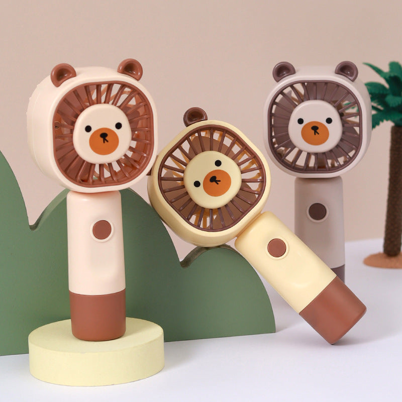 Women's Portable Hand Fan in Cute Bear Design Stornfield