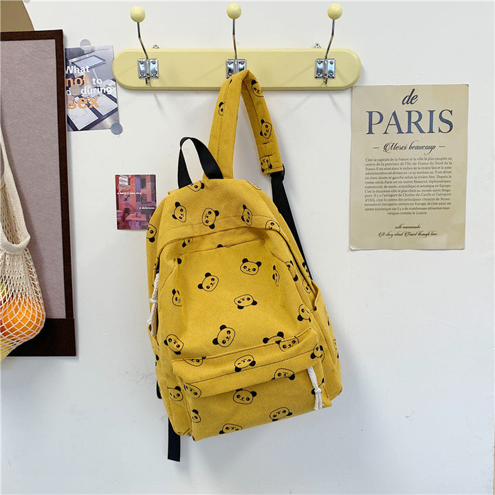 Casual backpack with panda motif Stornfield