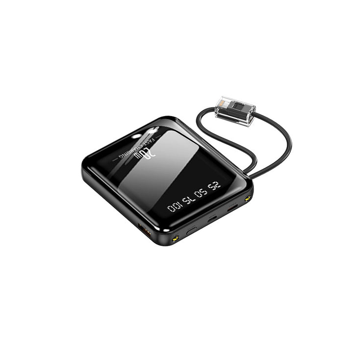 portable fast power bank with integrated charging cable and digital display Stornfield