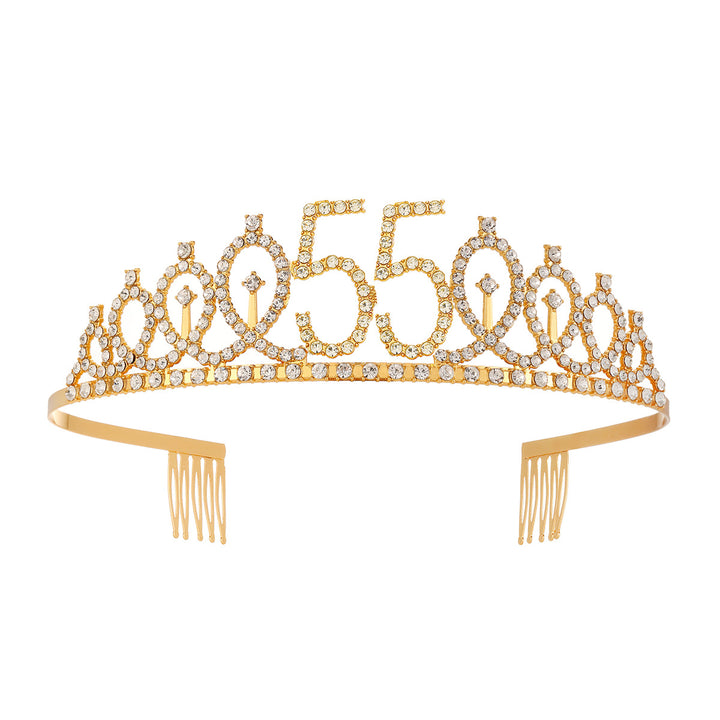 Women's Crystal-Embellished Tiara with Elegant Design Stornfield