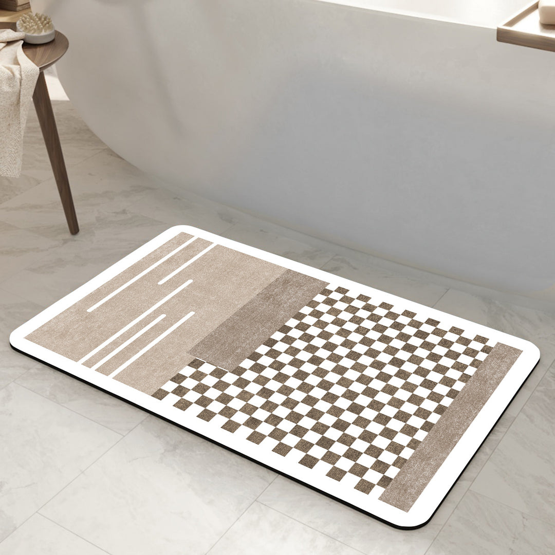 Abstract Modern Bath Mat Stornfield