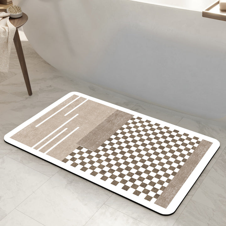 Abstract Modern Bath Mat Stornfield