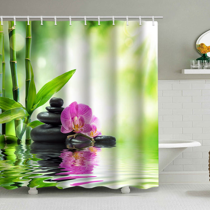Tranquil Zen Nature Shower Curtain Stornfield