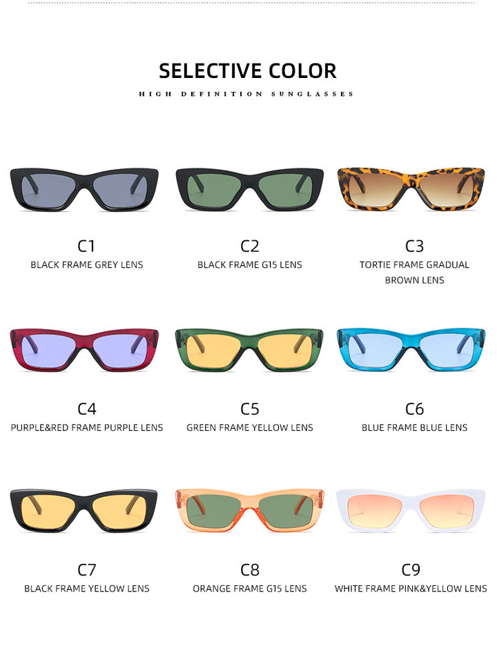 Ladies fashionable sunglasses with rectangular frame Stornfield