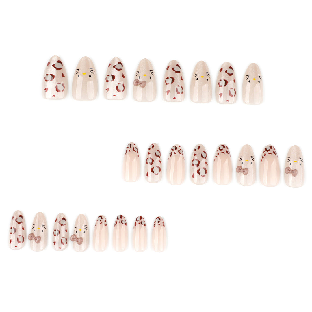 Creative Nail Art with Cute Cat Motif and Glitter Accents Stornfield