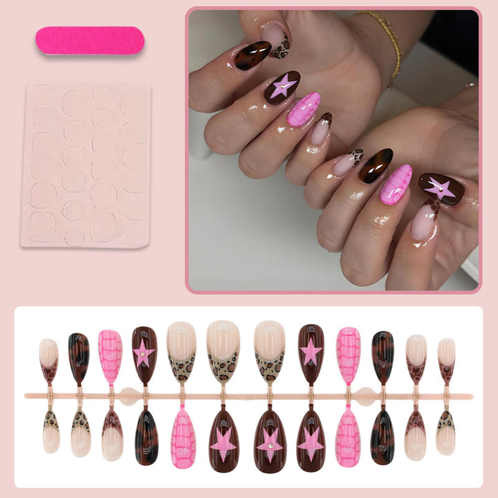 Artificial Nail Set with Creative Animal and Star Motifs Stornfield