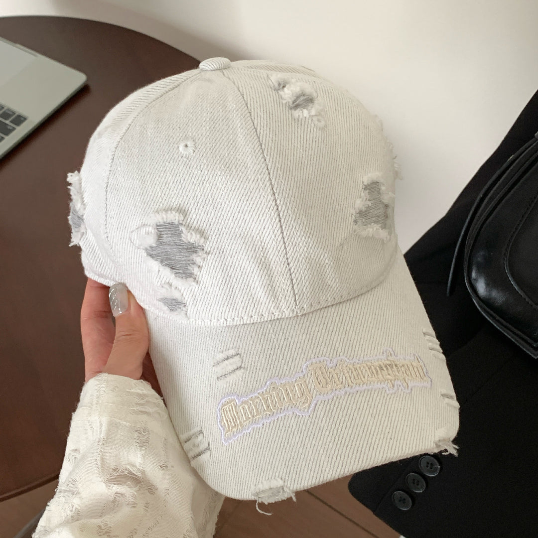 Women's Distressed Denim Baseball Cap Stornfield