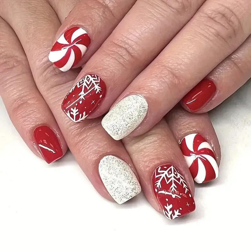 Artistic Winter-Themed Nail Art Stornfield