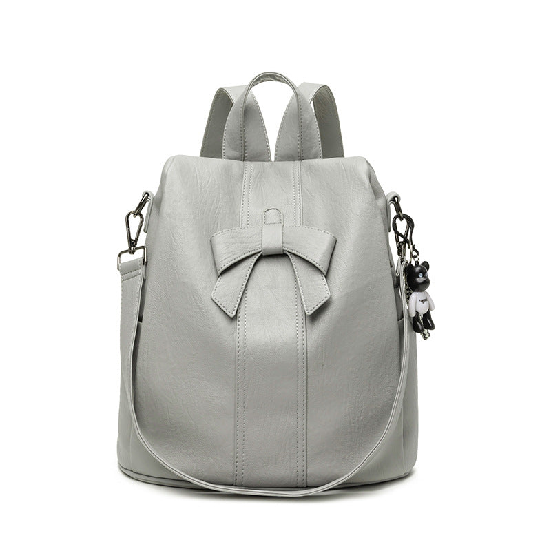 Stylish Backpack Purse with Bow Detail