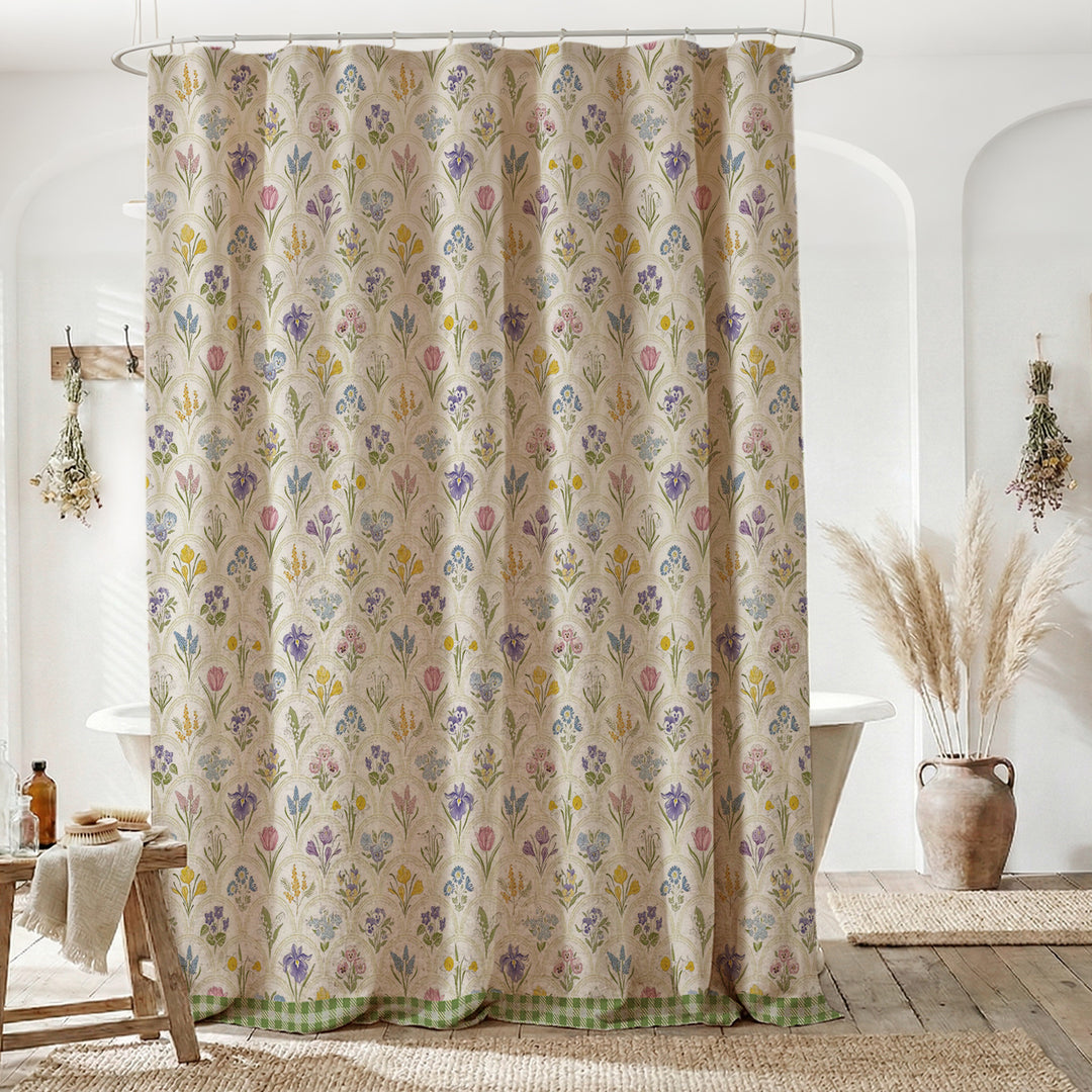 Floral Embroidered Shower Curtain Stornfield