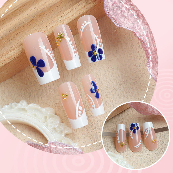 Artistic Floral Press-On Nail Art Stornfield