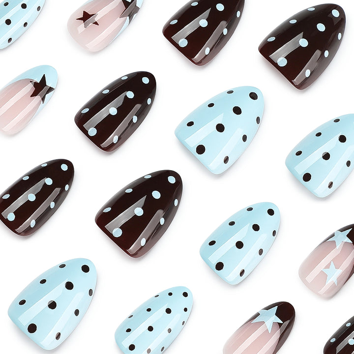 Artful Nail Extensions with Modern Star Design Stornfield
