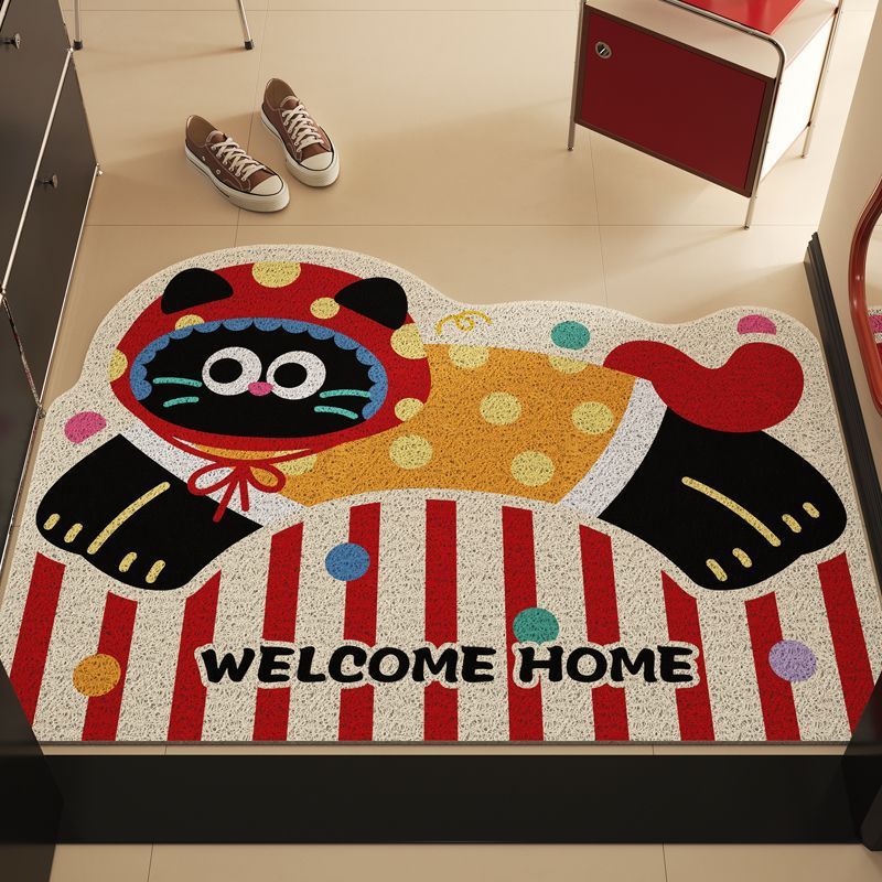 Playful Dog-Themed Welcome Mat