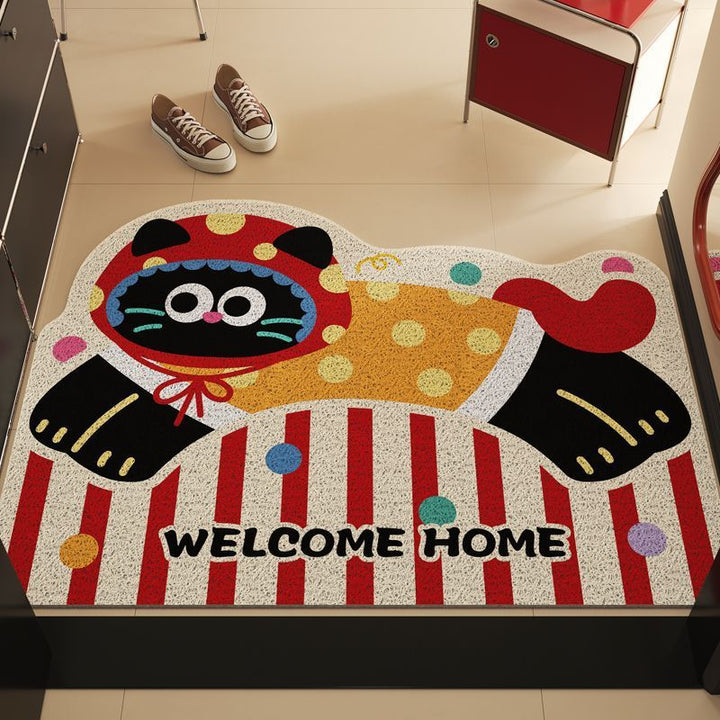 Playful Dog-Themed Welcome Mat