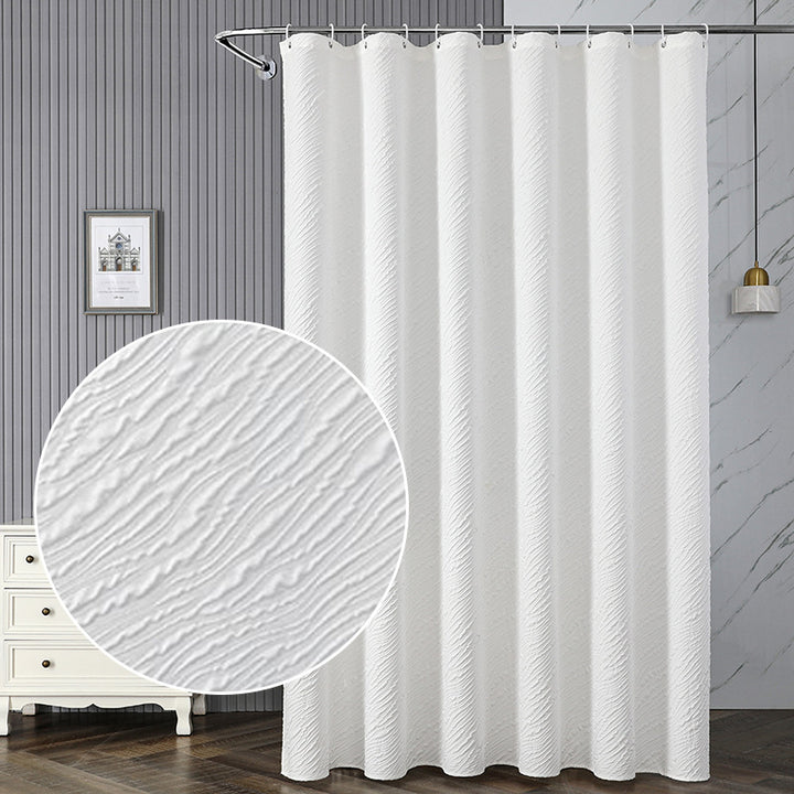 Textured Leaf Pattern Shower Curtain Stornfield