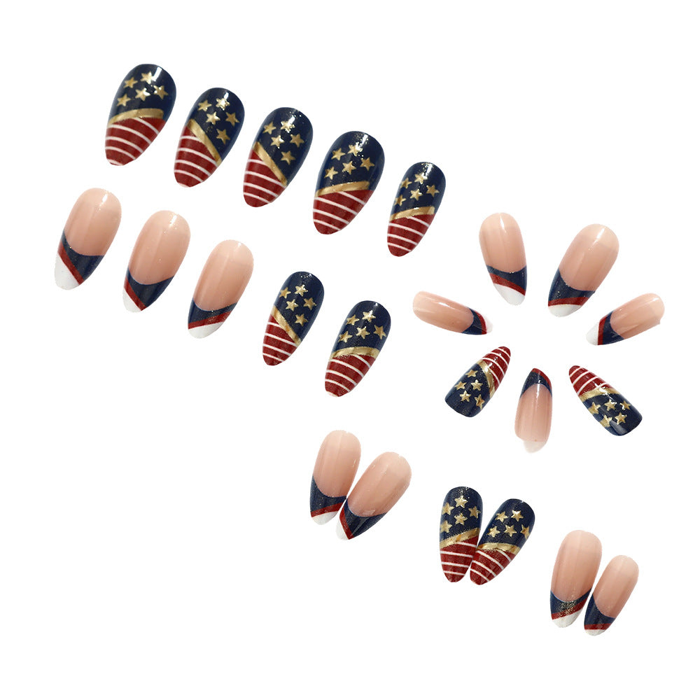 Artful nail tips in patriotic design Stornfield