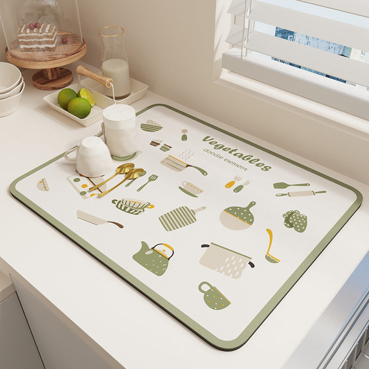 Geometric Patterned Kitchen Mat Stornfield