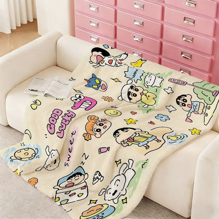 Cartoon Character Fleece Throw Blanket
