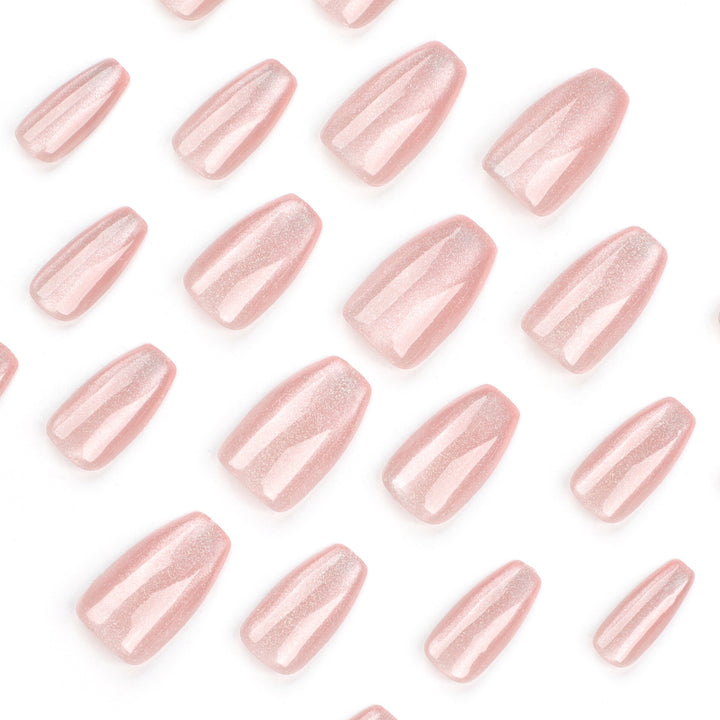 Glamorous artificial nails with glitter and ombre design Stornfield