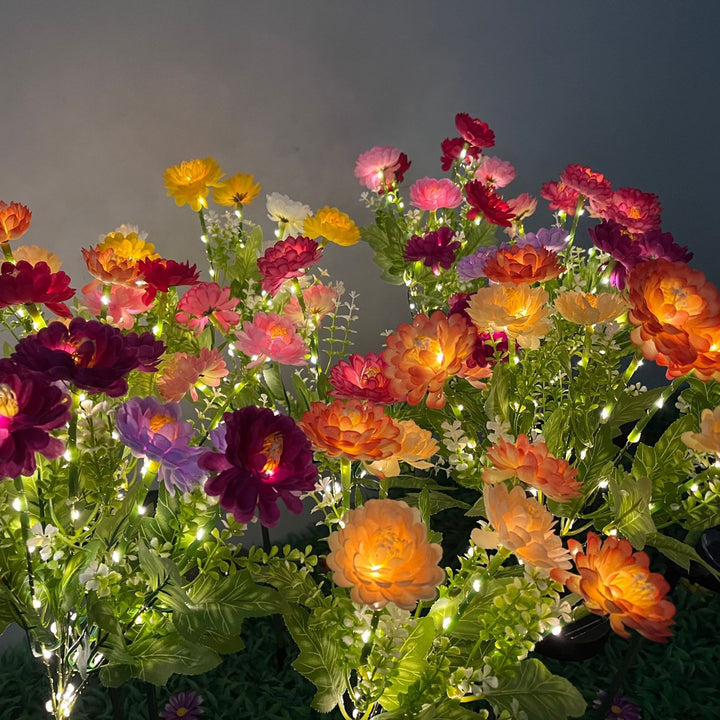 Solar-Powered Lifelike Bloom Garden Stake With Multi-Head LED Cluster And Waterproof Dusk-To-Dawn Sensor Stornfield