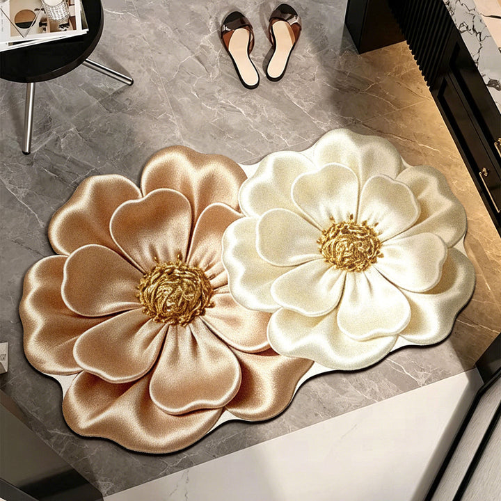 Luxurious Floral Pattern Bath Mat