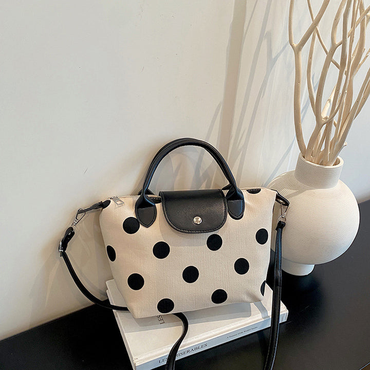 Polka Dot Canvas Handbag
