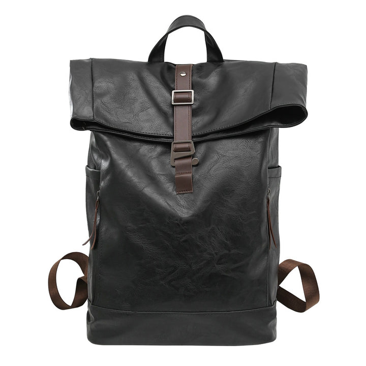 Vintage Leather Roll-Top Backpack Stornfield