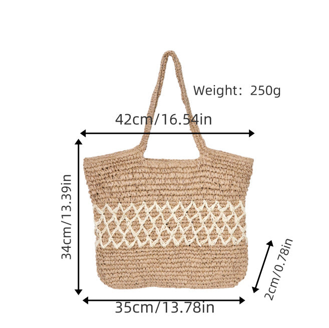 Stackable basket bag with decorative pattern element Stornfield