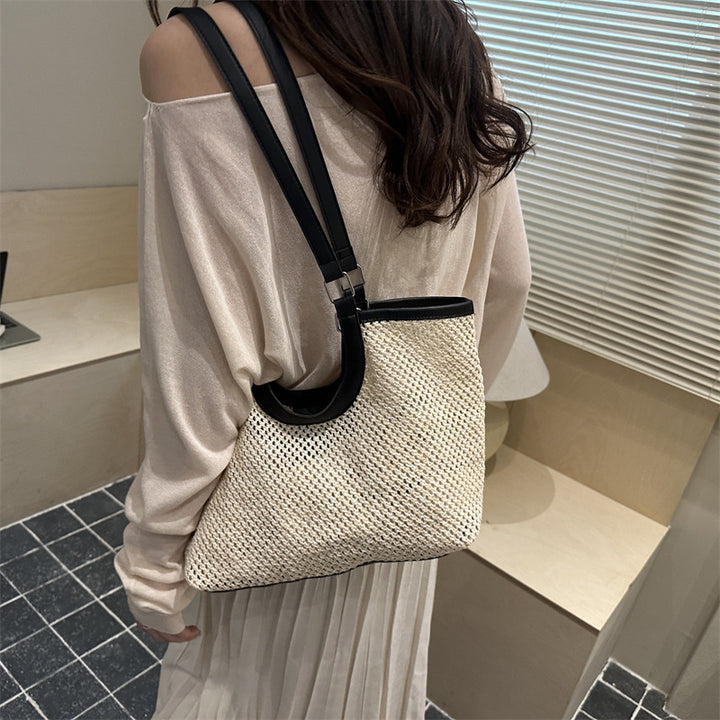 Woven Straw Tote Bag