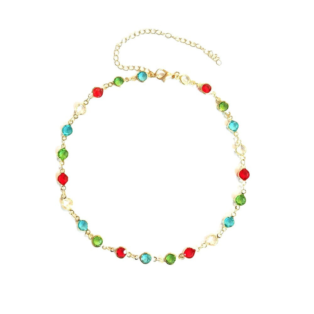 Colorful Gemstone Chain Necklace Stornfield