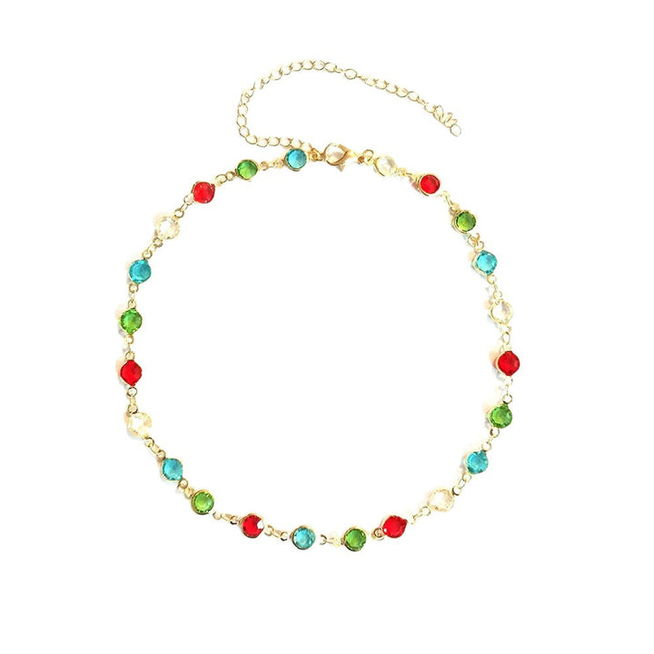 Colorful Gemstone Chain Necklace Stornfield