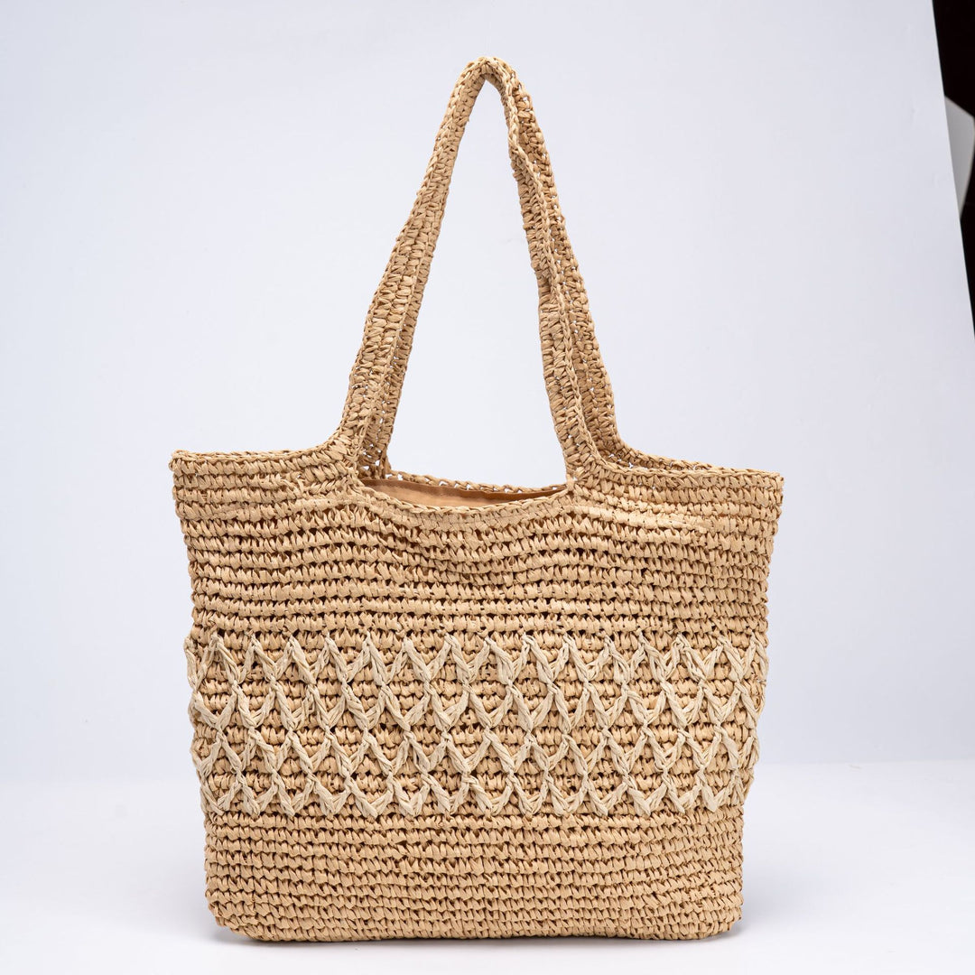 Handwoven shopping bag with decorative pattern Stornfield