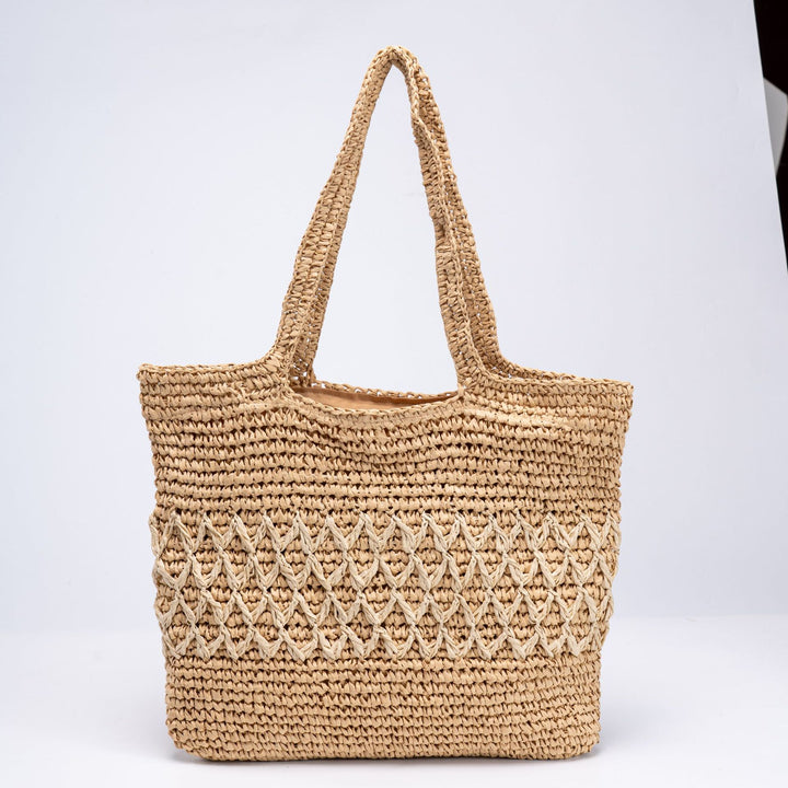 Handwoven shopping bag with decorative pattern Stornfield