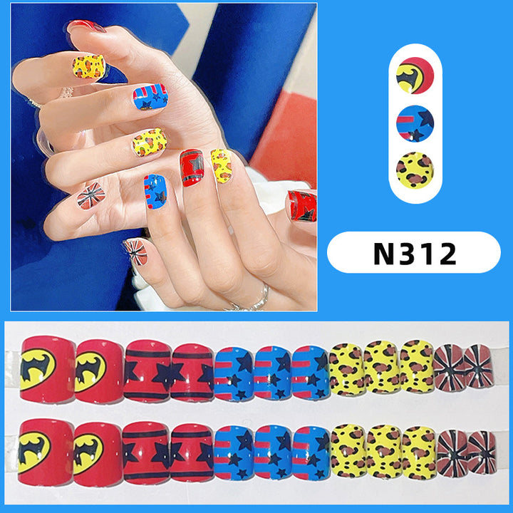 Creative Cartoon-Themed Press-On Nail Art Set