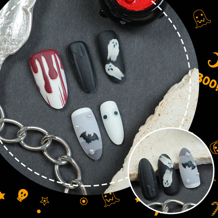 Thematic Halloween Press-On Nail Art Set
