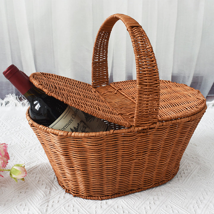 Handcrafted Woven Picnic Storage Basket Stornfield