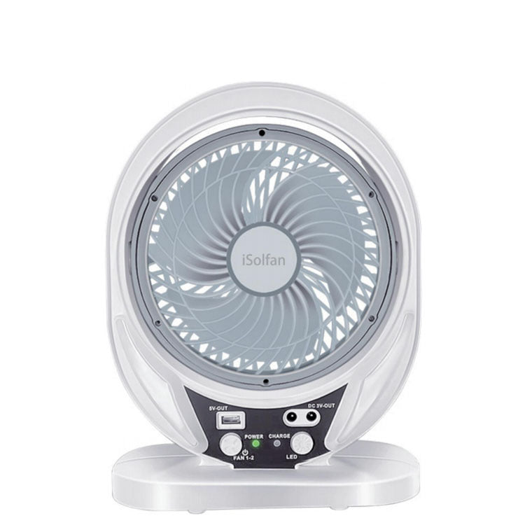 Women Portable Solar Fan with Integrated LED Lighting and USB Connection Stornfield