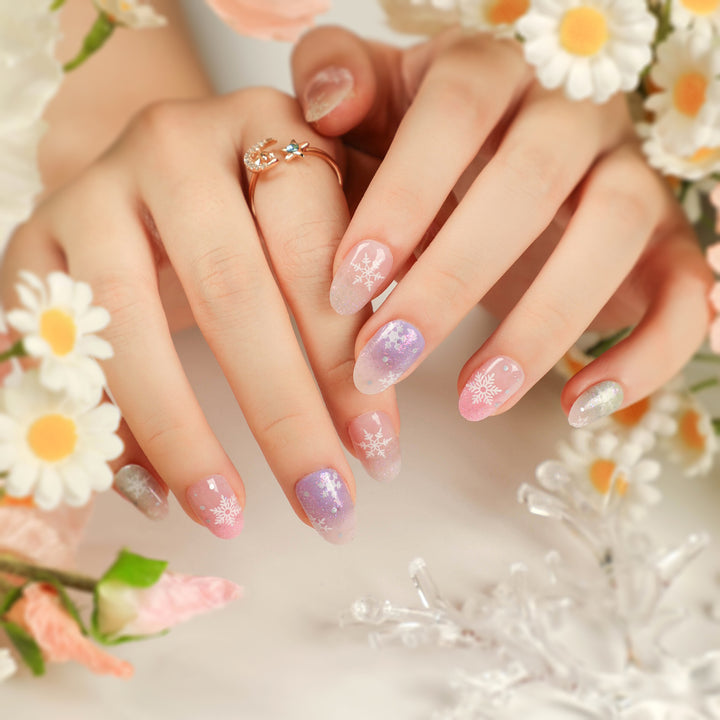 Artful Nail Extensions with Glitter and Rhinestone Embellishments Stornfield