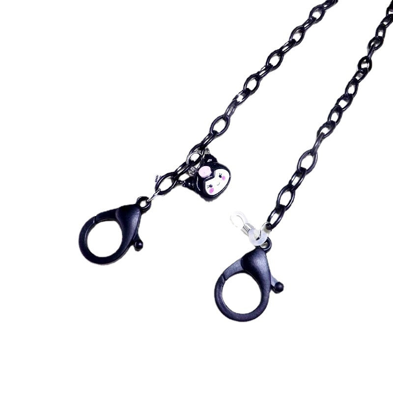 Playful glasses holder chain made of transparent material Stornfield