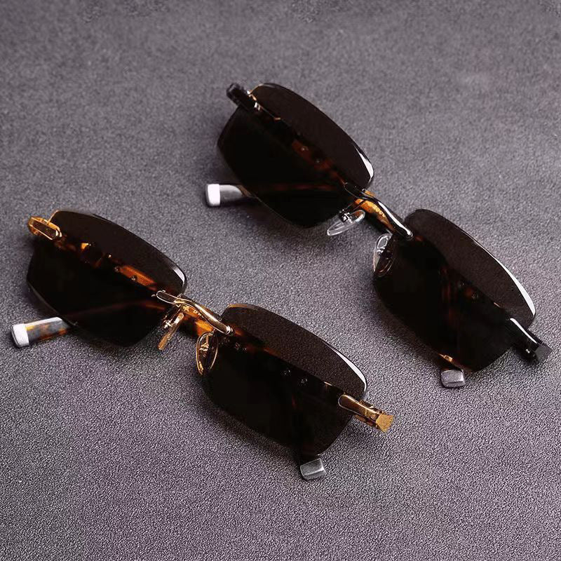 Women's fashionable rectangular sunglasses with unique design feature Stornfield